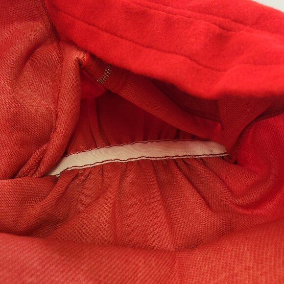 Vintage Red Acrylic Girls Hooded Jacket Size 10 - Picture 8 of 8